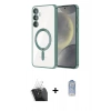 MARSİLYAN™- Galaxy A15 4G Kılıf Nova Işık Özel Seri - Siyah Joko Magic 5D Cam + Kamera Lens Koruma Cam - SF