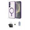 MARSİLYAN™- Galaxy A15 4G Kılıf Nova Işık Özel Seri - Siyah Joko Magic 5D Cam + Kamera Lens Koruma Cam - SF