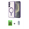 MARSİLYAN™- Galaxy A15 4G Kılıf Nova Işık Özel Seri - Siyah Joko Magic 5D Cam + Raze Metal Kamera Lens - SH