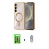 MARSİLYAN™- Galaxy A15 4G Kılıf Nova Işık Özel Seri - Siyah Joko Magic 5D Cam + Raze Metal Kamera Lens - SH