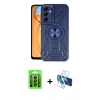 MARSİLYAN™- Galaxy A15 4G Kılıf Nova Yansıma Prime - Siyah 3D Antistatik Cam Ekran Koruyucu + Raze Metal Kamera Lens - SH