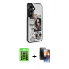 MARSİLYAN™- Galaxy A15 4G Kılıf Odak Klasik Serisi - Siyah 3D Antistatik Mat Seramik Nano Ekran Koruyucu + Raze Metal Kamera Lens - GS