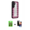 MARSİLYAN™- Galaxy A15 4G Kılıf Odak Klasik Serisi - Siyah 3D Antistatik Mat Seramik Nano Ekran Koruyucu + Raze Metal Kamera Lens - GS