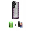 MARSİLYAN™- Galaxy A15 4G Kılıf Odak Klasik Serisi - Siyah 3D Antistatik Mat Seramik Nano Ekran Koruyucu + Raze Metal Kamera Lens - GS