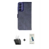 MARSİLYAN™- Galaxy A15 4G Kılıf Siluet Işık Serisi - Şeffaf Pasifik Cam Ekran Koruyucu + Şeffaf Kamera Lens Koruma Cam