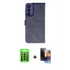 MARSİLYAN™- Galaxy A15 4G Kılıf Siluet Işık Serisi - Siyah 3D Antistatik Mat Seramik Nano Ekran Koruyucu + Raze Metal Kamera Lens - SH
