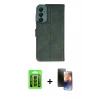MARSİLYAN™- Galaxy A15 4G Kılıf Siluet Işık Serisi - Siyah 3D Antistatik Mat Seramik Nano Ekran Koruyucu + Raze Metal Kamera Lens - SH