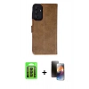 MARSİLYAN™- Galaxy A15 4G Kılıf Siluet Işık Serisi - Siyah 3D Antistatik Mat Seramik Nano Ekran Koruyucu + Raze Metal Kamera Lens - SH