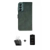 MARSİLYAN™- Galaxy A15 4G Kılıf Siluet Işık Serisi - Siyah 6D Antistatik Mat Seramik Hayalet Nano Ekran Koruyucu + Kamera Lens Koruma Cam - SF