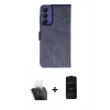 MARSİLYAN™- Galaxy A15 4G Kılıf Siluet Işık Serisi - Siyah 6D Antistatik Mat Seramik Hayalet Nano Ekran Koruyucu + Kamera Lens Koruma Cam - SF