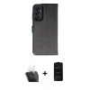 MARSİLYAN™- Galaxy A15 4G Kılıf Siluet Işık Serisi - Siyah 6D Antistatik Mat Seramik Hayalet Nano Ekran Koruyucu + Kamera Lens Koruma Cam - SF