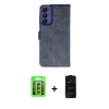 MARSİLYAN™- Galaxy A15 4G Kılıf Siluet Işık Serisi - Siyah 6D Antistatik Mat Seramik Hayalet Nano Ekran Koruyucu + Raze Metal Kamera Lens - GS