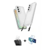 MARSİLYAN™- Galaxy A15 4G Kılıf Ufuk Klasik - Siyah 3D Antistatik Seramik Nano Ekran Koruyucu + Kamera Lens Koruma Cam - SF