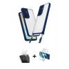 MARSİLYAN™- Galaxy A15 4G Kılıf Ufuk Klasik - Siyah 3D Antistatik Seramik Nano Ekran Koruyucu + Kamera Lens Koruma Cam - SF