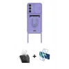 MARSİLYAN™- Galaxy A15 4G Kılıf Vadi Form Prime - Siyah 3D Antistatik Cam Ekran Koruyucu + Kamera Lens Koruma Cam - SF