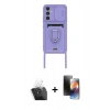 MARSİLYAN™- Galaxy A15 4G Kılıf Vadi Form Prime - Siyah 3D Antistatik Mat Seramik Nano Ekran Koruyucu + Kamera Lens Koruma Cam - SF
