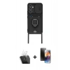 MARSİLYAN™- Galaxy A15 4G Kılıf Vadi Form Prime - Siyah 3D Antistatik Mat Seramik Nano Ekran Koruyucu + Kamera Lens Koruma Cam - SF