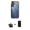 MARSİLYAN™- Galaxy A15 4G Kılıf Vadi Minimal - Siyah 6D Antistatik Mat Seramik Hayalet Nano Ekran Koruyucu + Kamera Lens Koruma Cam - SF
