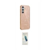MARSİLYAN™- Galaxy A15 4G Kılıf Yankı Doku Prime - Şeffaf Pasifik Cam Ekran Koruyucu