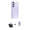 MARSİLYAN™- Galaxy A15 4G Kılıf Yankı Doku Prime - Siyah Joko Magic 5D Cam + Şeffaf Kamera Lens Koruma Cam