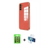 MARSİLYAN™- Galaxy A15 4G Kılıf Yankı Serisi - Siyah 3D Antistatik Seramik Nano Ekran Koruyucu + Raze Metal Kamera Lens - GS