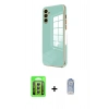 MARSİLYAN™- Galaxy A15 4G Kılıf Yankı Serisi - Siyah Joko Magic 5D Cam + Raze Metal Kamera Lens - GS