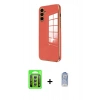 MARSİLYAN™- Galaxy A15 4G Kılıf Yankı Serisi - Siyah Joko Magic 5D Cam + Raze Metal Kamera Lens - GS