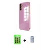 MARSİLYAN™- Galaxy A15 4G Kılıf Yankı Serisi - Siyah Joko Magic 5D Cam + Raze Metal Kamera Lens - SH