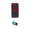 MARSİLYAN™- Galaxy A15 4G Kılıf Yörünge Çizgi - Siyah 3D Antistatik Cam Ekran Koruyucu