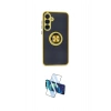 MARSİLYAN™- Galaxy A15 4G Kılıf Yörünge Çizgi - Siyah 3D Antistatik Cam Ekran Koruyucu