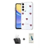 MARSİLYAN™- Galaxy A15 4G Kılıf Yörünge Form - Şeffaf Pasifik Cam Ekran Koruyucu + Kamera Lens Koruma Cam - SF