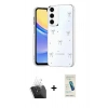 MARSİLYAN™- Galaxy A15 4G Kılıf Yörünge Form - Şeffaf Pasifik Cam Ekran Koruyucu + Kamera Lens Koruma Cam - SF