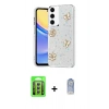 MARSİLYAN™- Galaxy A15 4G Kılıf Yörünge Form - Siyah Joko Magic 5D Cam + Raze Metal Kamera Lens - GS
