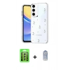 MARSİLYAN™- Galaxy A15 4G Kılıf Yörünge Form - Siyah Joko Magic 5D Cam + Raze Metal Kamera Lens - GS