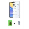 MARSİLYAN™- Galaxy A15 4G Kılıf Yörünge Form - Siyah Joko Magic 5D Cam + Raze Metal Kamera Lens - SH