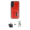 MARSİLYAN™- Galaxy A15 4G Kılıf Yörünge Işık Serisi - Şeffaf Pasifik Cam Ekran Koruyucu + Kamera Lens Koruma Cam - SF