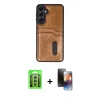 MARSİLYAN™- Galaxy A15 4G Kılıf Yörünge Işık Serisi - Siyah 3D Antistatik Mat Seramik Nano Ekran Koruyucu + Raze Metal Kamera Lens - GS