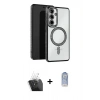 MARSİLYAN™- Galaxy A15 4G Kılıf Zirve Doku Prime - Siyah Joko Magic 5D Cam + Kamera Lens Koruma Cam - SF
