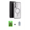 MARSİLYAN™- Galaxy A15 4G Kılıf Zirve Doku Prime - Siyah Joko Magic 5D Cam + Raze Metal Kamera Lens - SH