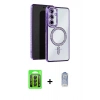 MARSİLYAN™- Galaxy A15 4G Kılıf Zirve Doku Prime - Siyah Joko Magic 5D Cam + Raze Metal Kamera Lens - SH