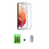 MARSİLYAN™- Galaxy A15 4G Kılıf Zirve Doku - Siyah Joko Magic 5D Cam + Raze Metal Kamera Lens - SH