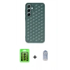 MARSİLYAN™- Galaxy A15 4G Kılıf Zirve Form - Siyah Joko Magic 5D Cam + Raze Metal Kamera Lens - SH