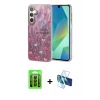 MARSİLYAN™- Galaxy A15 4G Kılıf Zirve Modern Prime - Siyah 3D Antistatik Seramik Nano Ekran Koruyucu + Raze Metal Kamera Lens - SH