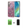 MARSİLYAN™- Galaxy A15 4G Kılıf Zirve Modern Prime - Siyah 6D Antistatik Mat Seramik Hayalet Nano Ekran Koruyucu + Raze Metal Kamera Lens - GS