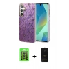 MARSİLYAN™- Galaxy A15 4G Kılıf Zirve Modern Prime - Siyah 6D Antistatik Mat Seramik Hayalet Nano Ekran Koruyucu + Raze Metal Kamera Lens - GS