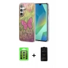 MARSİLYAN™- Galaxy A15 4G Kılıf Zirve Modern Prime - Siyah 6D Antistatik Mat Seramik Hayalet Nano Ekran Koruyucu + Raze Metal Kamera Lens - GS