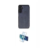 MARSİLYAN™- Galaxy A15 4G Kılıf Zirve Yansıma Serisi - Siyah 3D Antistatik Cam Ekran Koruyucu