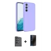 MARSİLYAN™- Galaxy A16 5G Kılıf Kozmos Yansıma Özel Seri - Siyah 3D Antistatik Hayalet Cam Ekran Koruyucu + Raze Metal Kamera Lens - SH