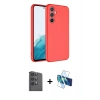 MARSİLYAN™- Galaxy A16 5G Kılıf Kozmos Yansıma Özel Seri - Siyah 3D Antistatik Seramik Nano Ekran Koruyucu + Raze Metal Kamera Lens - SH