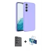 MARSİLYAN™- Galaxy A16 5G Kılıf Kozmos Yansıma Özel Seri - Siyah 3D Antistatik Seramik Nano Ekran Koruyucu + Raze Metal Kamera Lens - SH